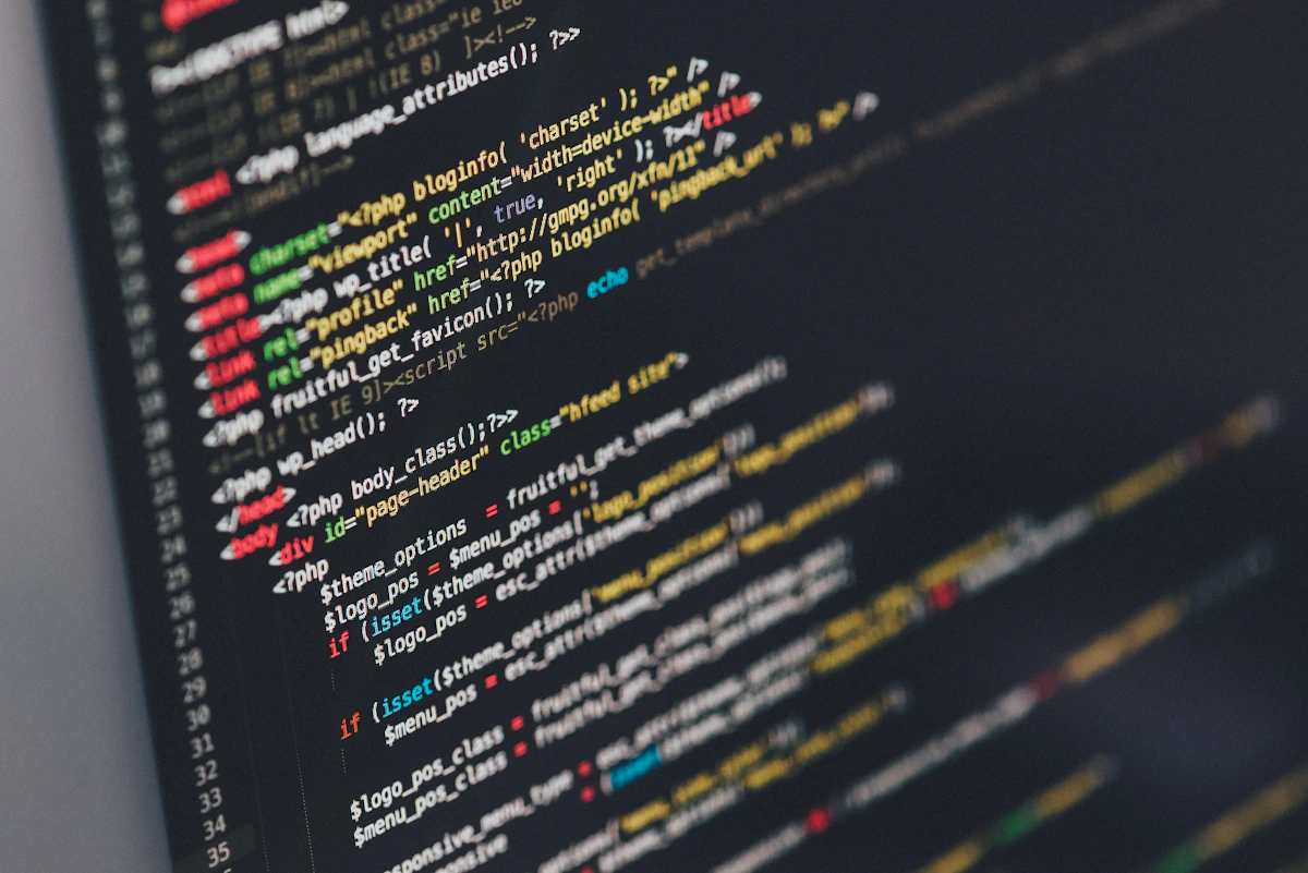 Source code displayed during a website technical review